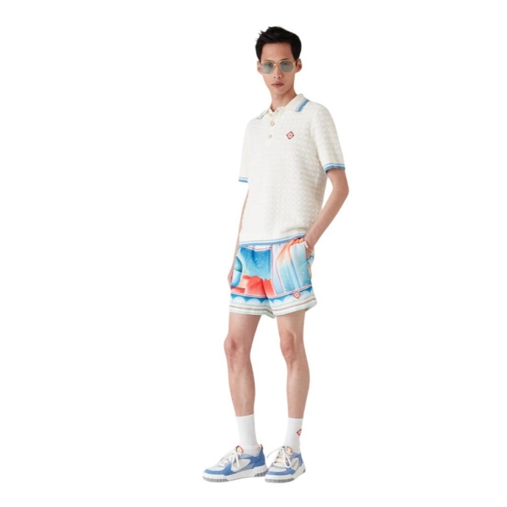 Casablanca Men's Large Multicolor Galaxy Court Swim Shorts Beach Vacation R6-2